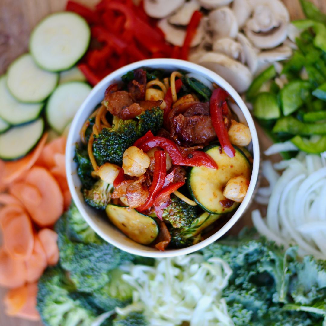 bowl with veggies
